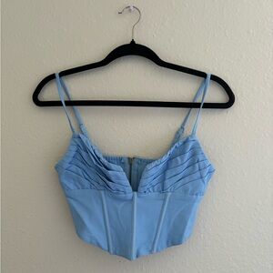 Light Blue Strappy Corset Top